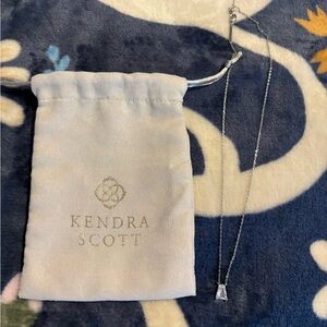 Kendra Scott Blair White Crystal Pendant Necklace
